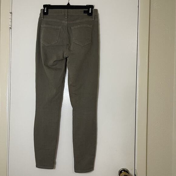 PAIGE olive green indio zip ankle jeans size US 6 - Picture 2 of 5